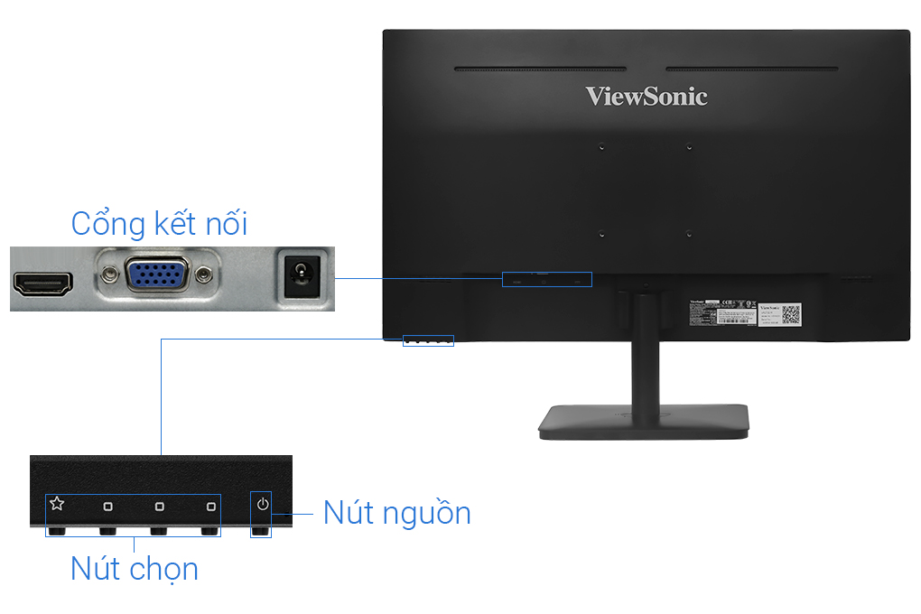 Màn hình ViewSonic VA-2732H 27 inch FHD/IPS/75Hz/4ms/FreeSync/HDMI Màu Đen