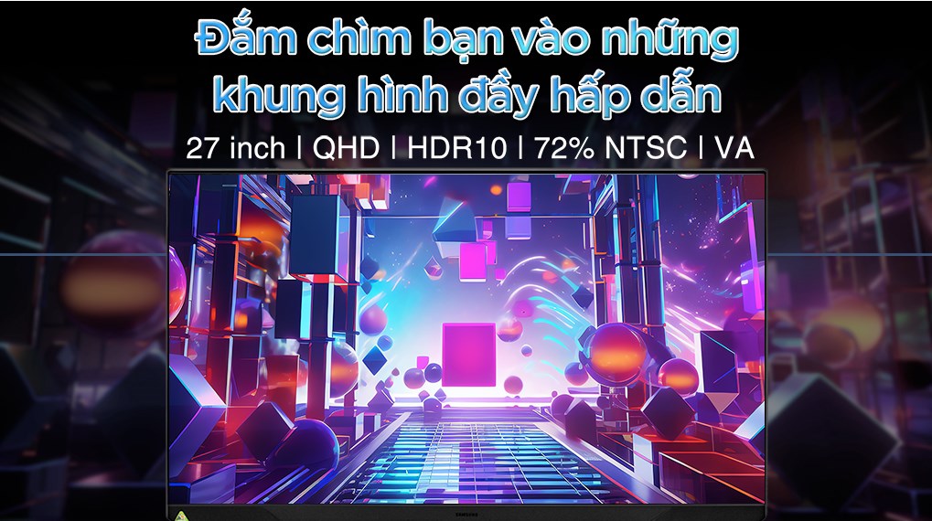 Màn hình Gaming Samsung Odyssey G5 G51C LS27CG510EEXXV 27 inch 2K/VA/165Hz/1ms/FreeSync/HDR10/DisplayPort