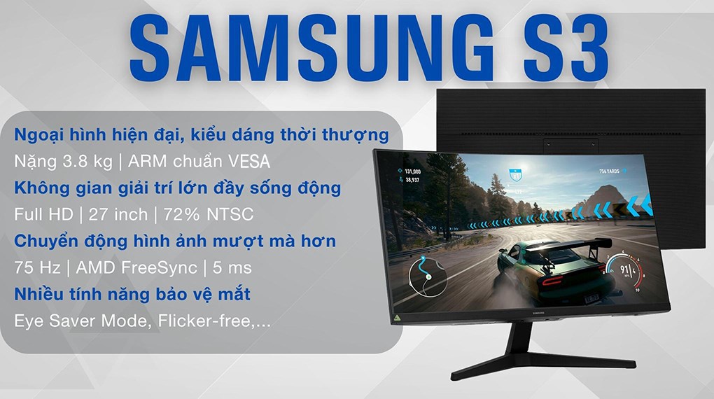 Màn hình Samsung S3 S31C LS27C310EAEXXV 27 inch FHD/IPS/75Hz/5ms/FreeSync/HDMI