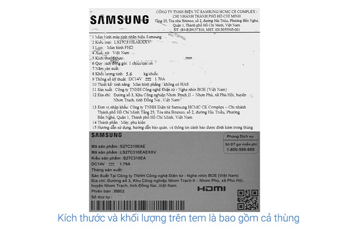 Màn hình Samsung S3 S31C LS27C310EAEXXV 27 inch FHD/IPS/75Hz/5ms/FreeSync/HDMI Màu Đen