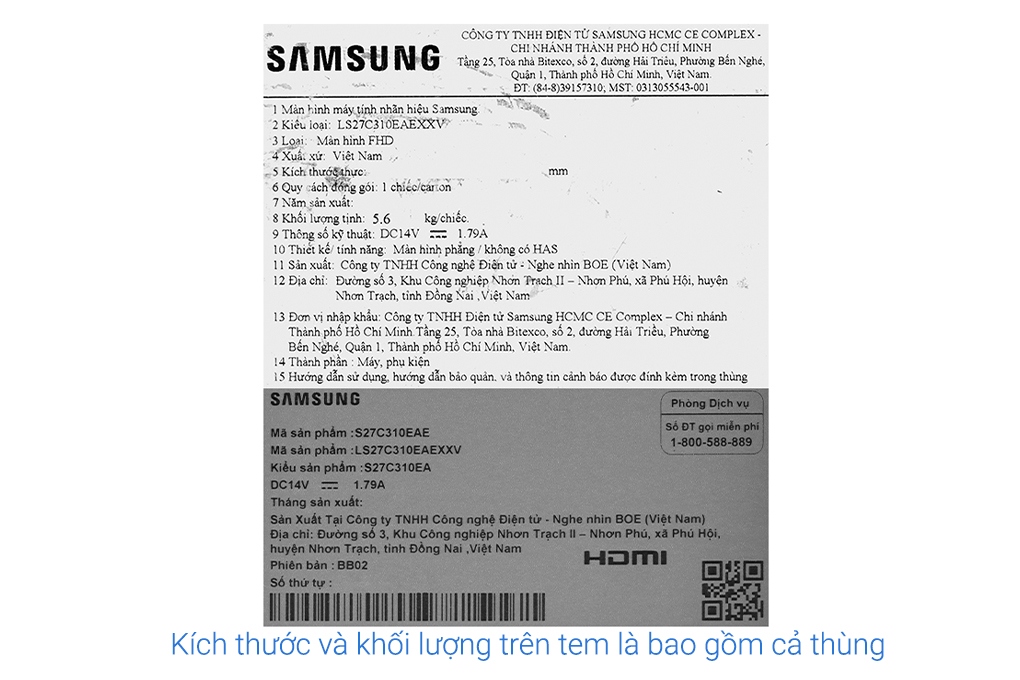Màn hình Samsung S3 S31C LS27C310EAEXXV 27 inch FHD/IPS/75Hz/5ms/FreeSync/HDMI Màu Đen