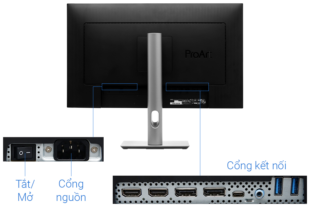 Màn hình Asus ProArt PA279CRV 27 inch 4K IPS/60Hz/5ms/DisplayPort/HDMI/TypeC Màu Đen