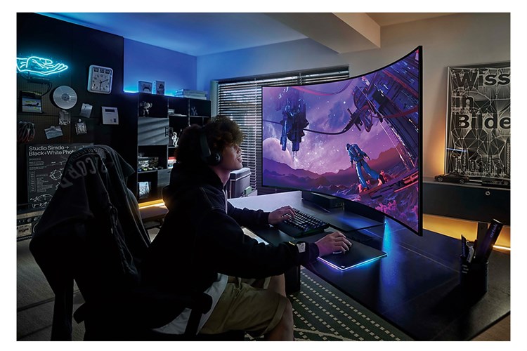 Màn hình cong Gaming Samsung Odyssey Ark LS55BG970NEXXV 55 inch 4K VA/165Hz/1ms/HDMI/HDR10+/FreeSync Màu Đen
