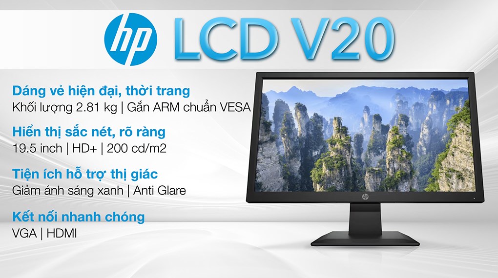 Màn hình HP V20 19.5 inch HD/TN/60Hz/5ms/HDMI
