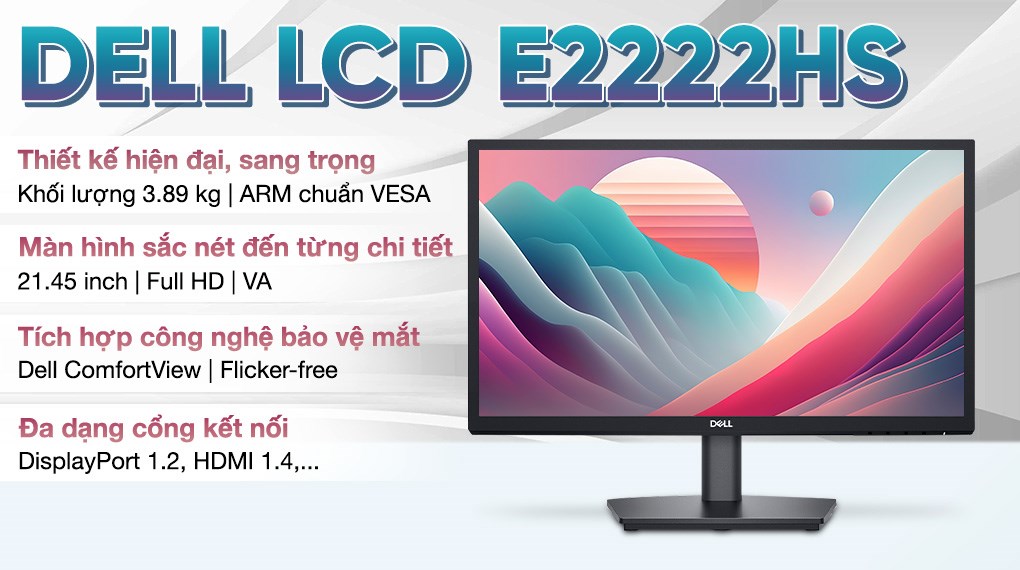 Màn hình Dell E2222HS 21.45 inch FHD/VA/60Hz/5ms/HDMI