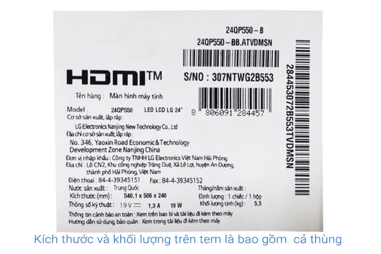 Màn hình LG 24QP550-B.ATV 23.8 inch 2K/IPS/75Hz/5ms/FreeSync/HDMI/DisplayPort Màu Đen