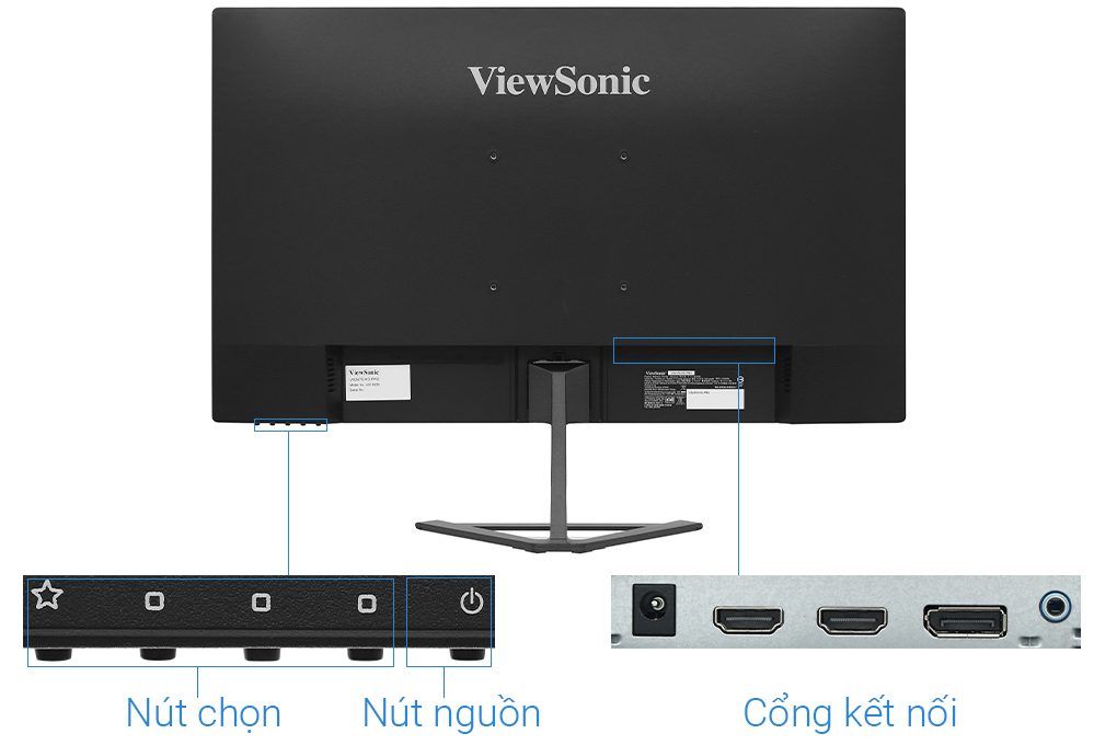 Màn hình Gaming Viewsonic VX2479-HD-PRO 24 inch FHD/IPS/165Hz/1ms/HDMI Màu Đen