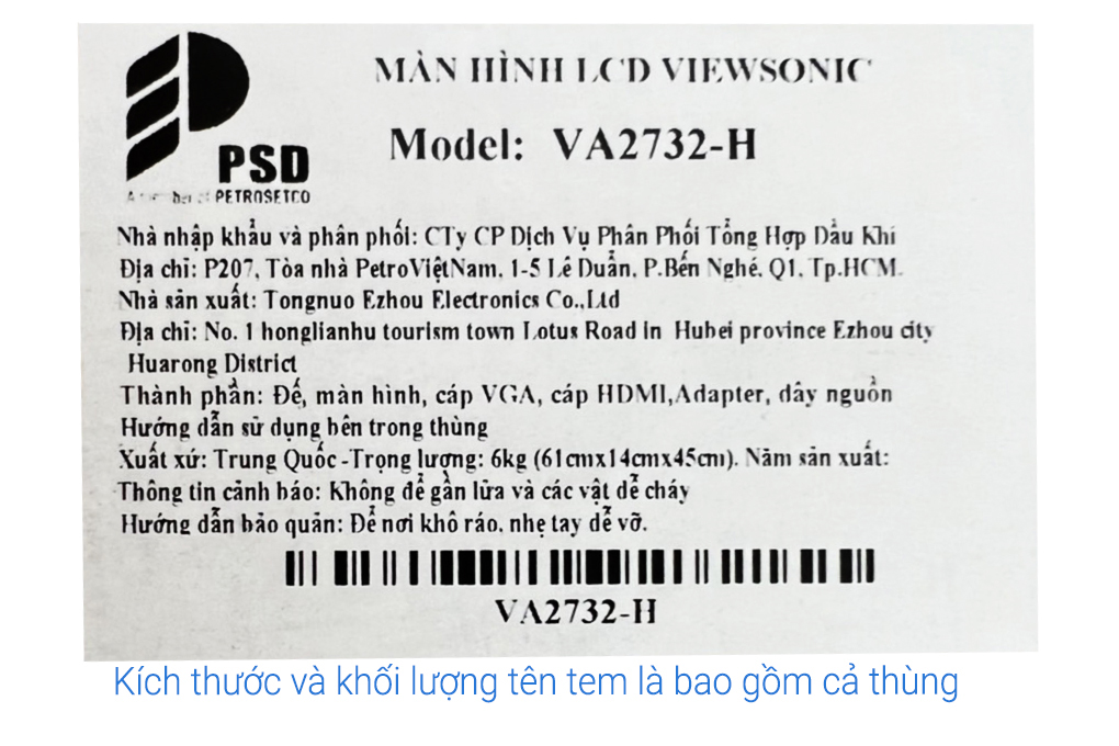 Màn hình Viewsonic VA2732-H 27 inch FHD/IPS/100Hz/1ms/HDMI - 10