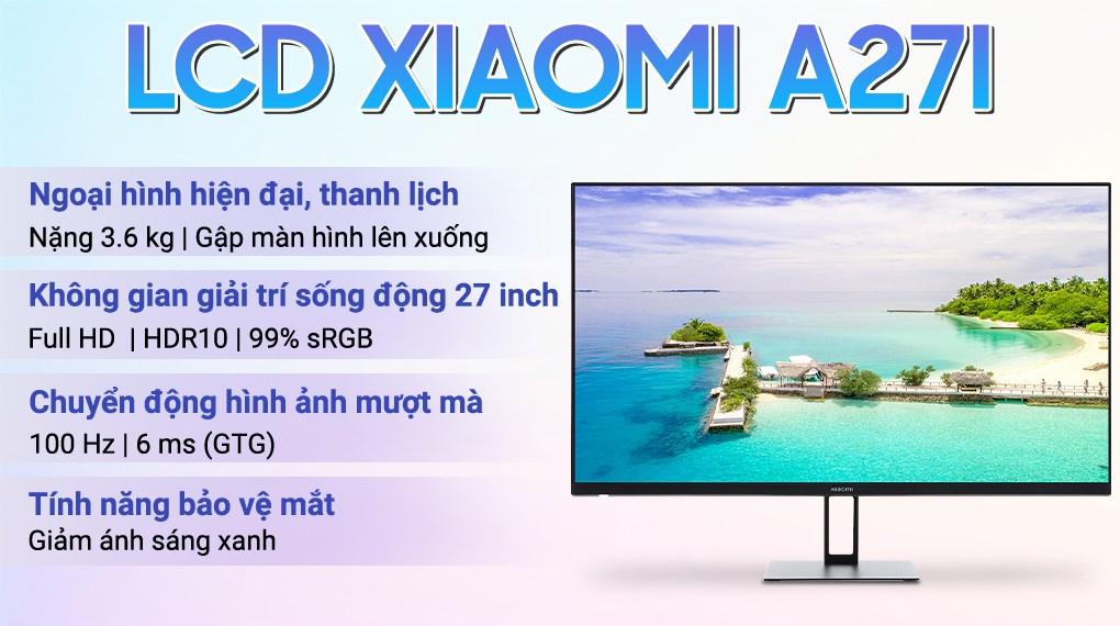 Màn hình Xiaomi A27i 27 inch FHD/IPS/100Hz/6ms/HDMI (ELA5345EU)