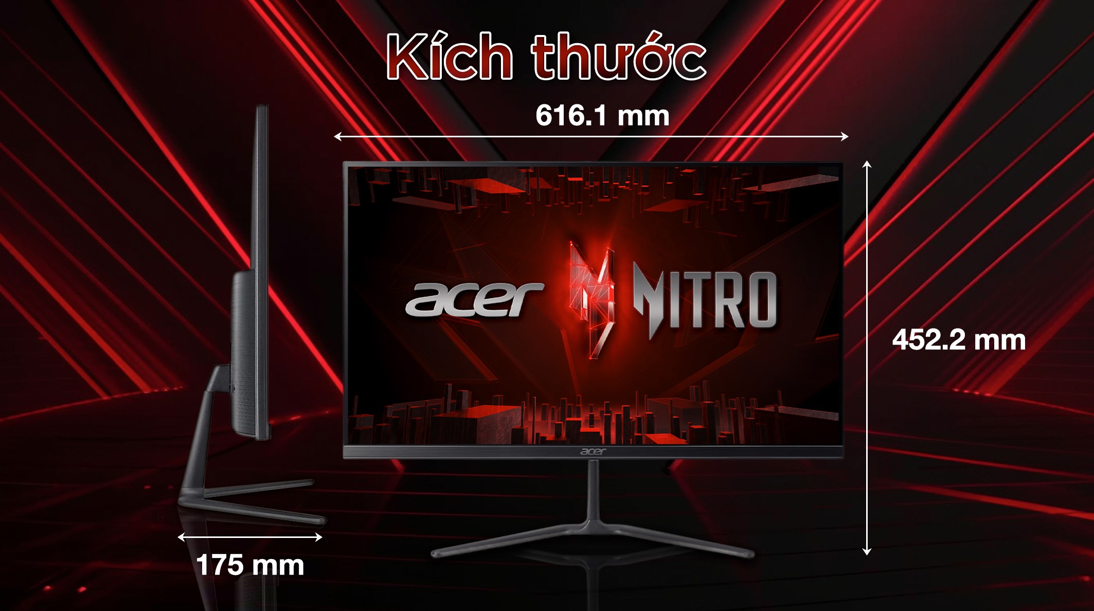 Màn hình Gaming Acer Nitro KG0 KG270 M5 27 inch FHD/IPS/180Hz/1ms/HDMI