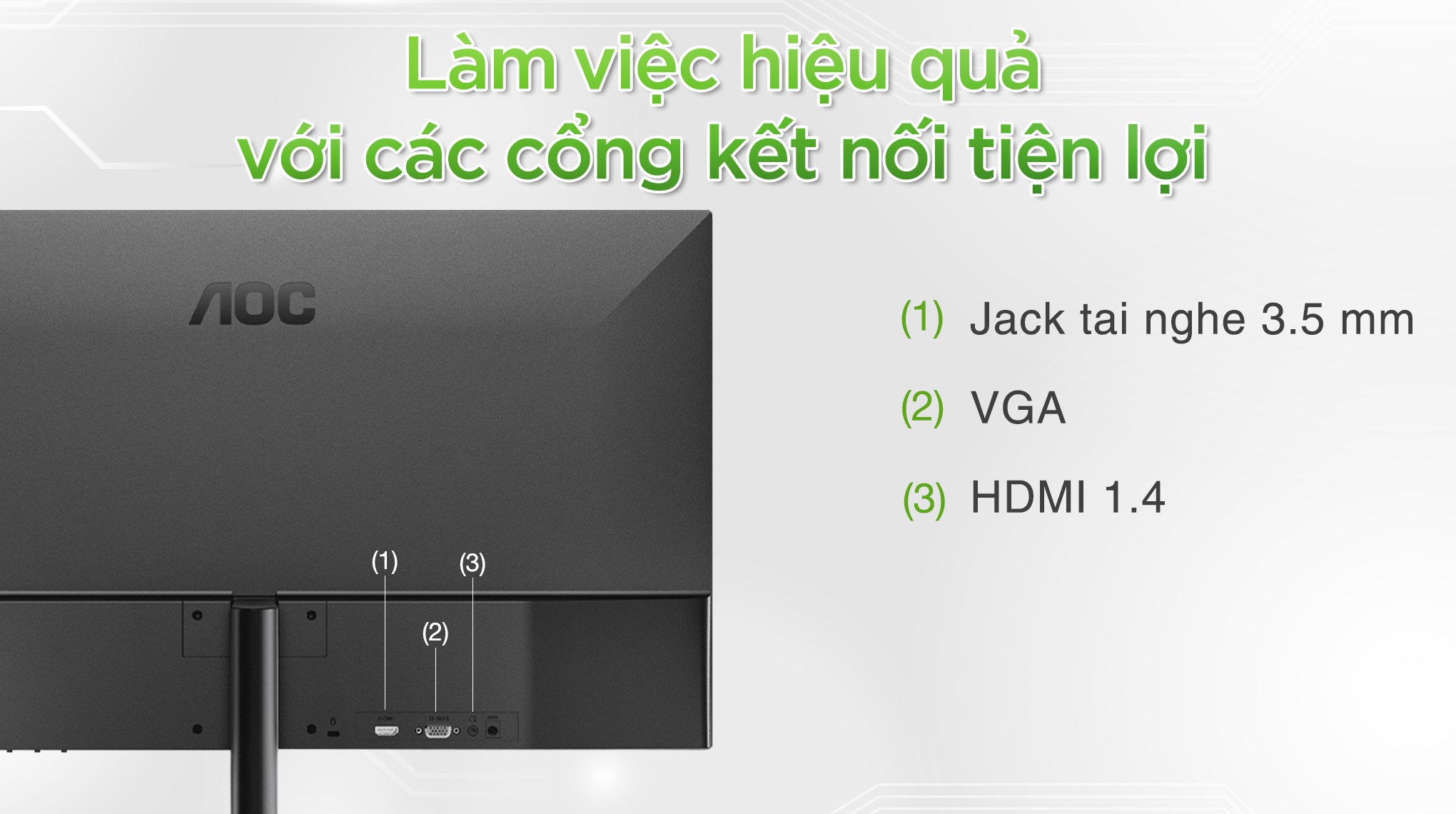 Màn hình AOC 24B1XH2/74 23.8 inch FHD/IPS/100Hz/4ms/HDMI/VGA - 8
