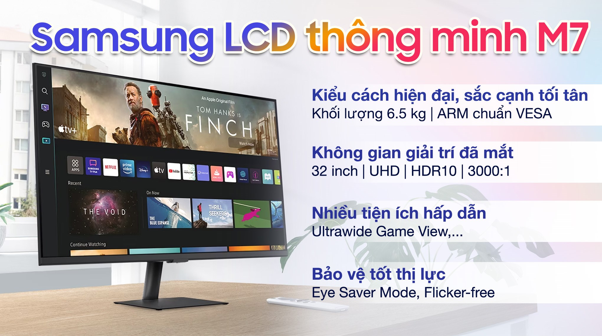 Màn hình thông minh Samsung M7 LS32BM700UEXXV 32 inch 4K/VA/60Hz/4ms/HDMI/Remote