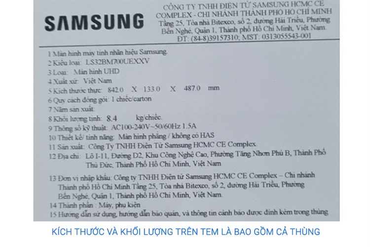 Màn hình thông minh Samsung M7 LS32BM700UEXXV 32 inch 4K/VA/60Hz/4ms/HDMI/Remote