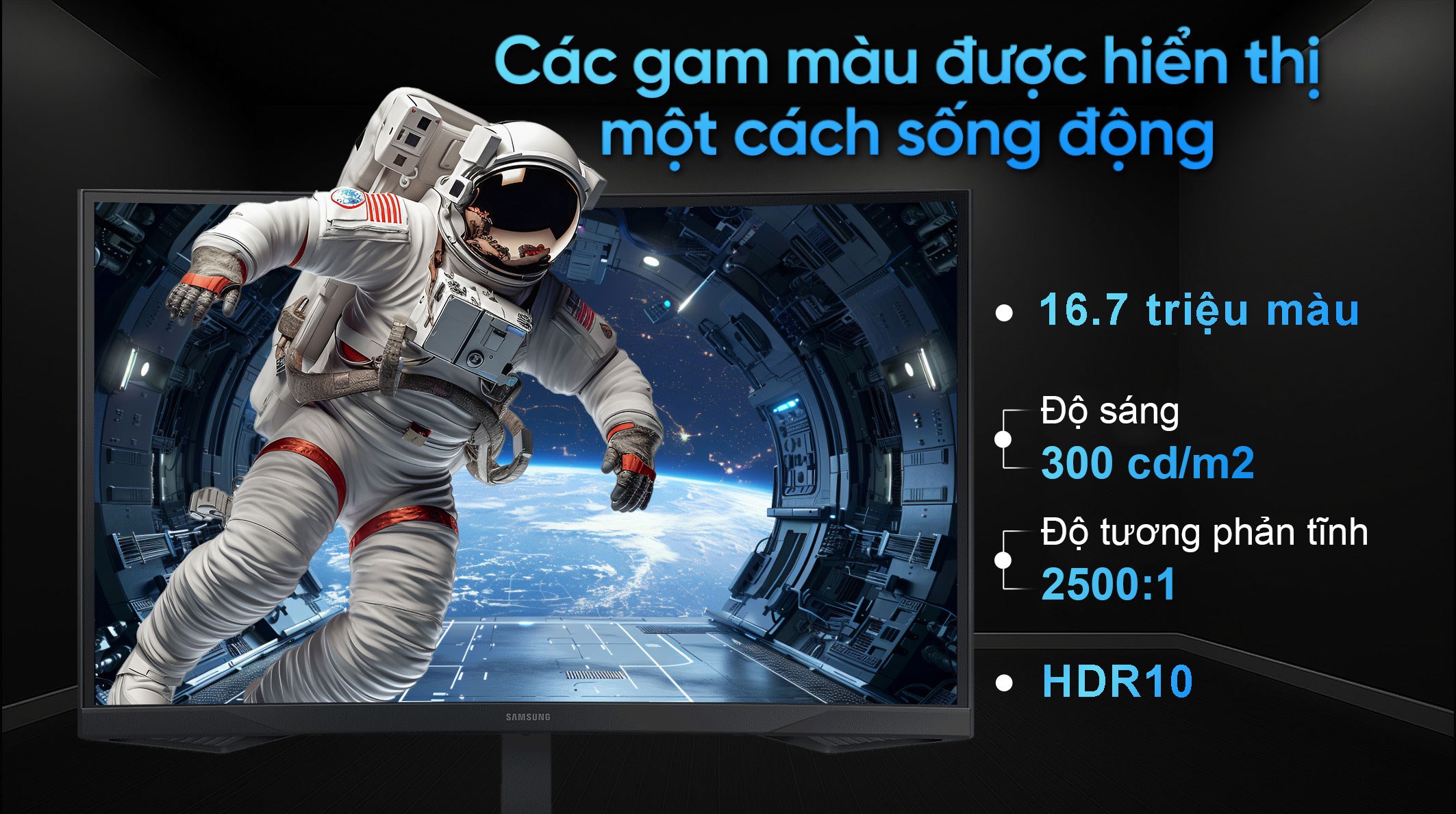 Màn hình Gaming Samsung Odyssey G5 G55C LS27CG552EEXXV 27 inch 2K/VA/165Hz/1ms/HDMI/DisplayPort