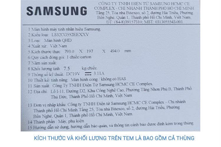 Màn hình Gaming Samsung Odyssey G5 G55C LS32CG552EEXXV 32 inch 2K/VA/165Hz/1ms/HDMI/DisplayPort Màu Đen