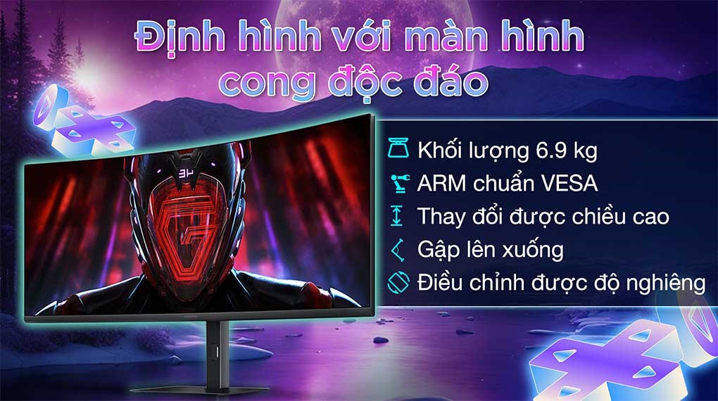Màn hình Gaming Xiaomi G34WQi 34 inch 3K/VA/180Hz/1ms/DisplayPort