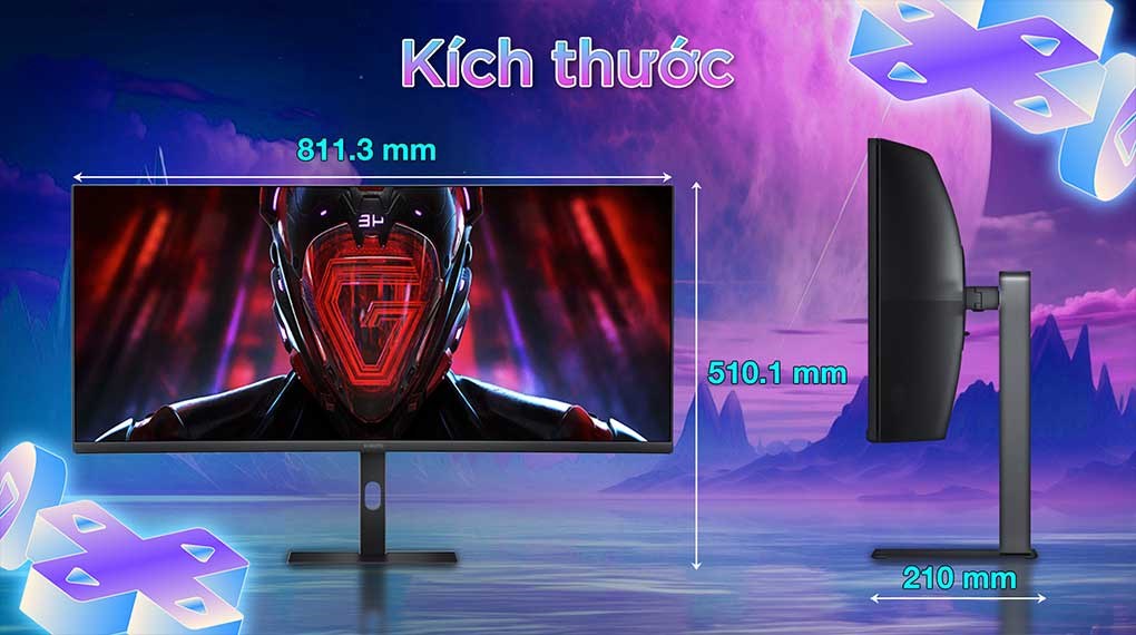 Màn hình Gaming Xiaomi G34WQi 34 inch 3K/VA/180Hz/1ms/DisplayPort