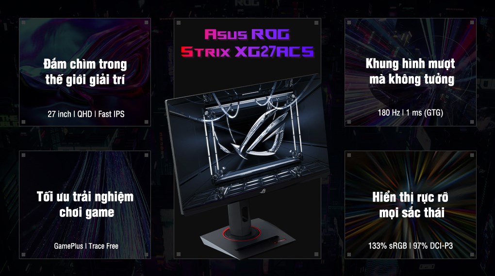 Màn hình Gaming Asus ROG Strix XG27ACS 27 inch 2K/IPS/180Hz/1ms