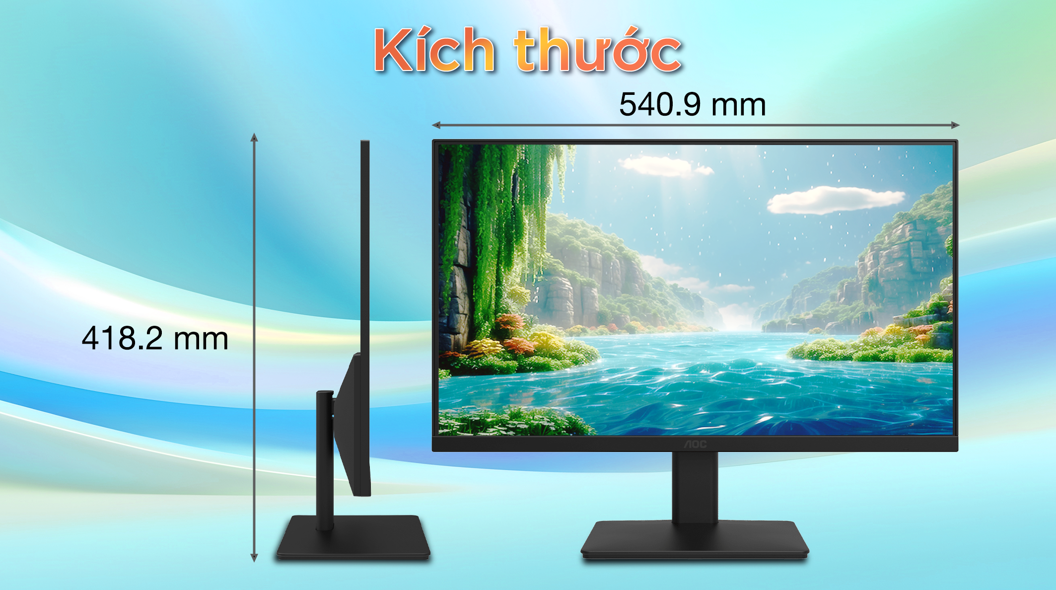 Màn hình AOC 24B20JH2/74 23.8 inch FHD/IPS/100Hz/1ms/HDMI