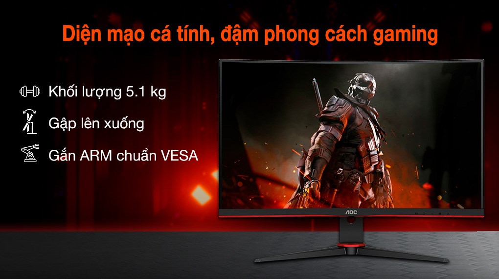 Màn hình AOC Gaming C27G2ZE/74 27 inch FHD/VA/240Hz/0.5ms/HDMI