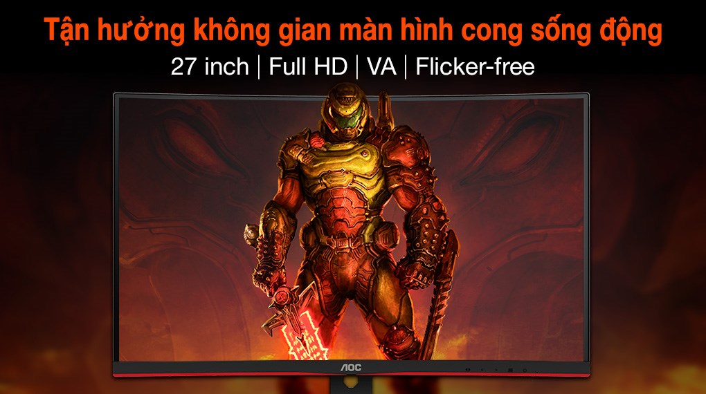 Màn hình AOC Gaming C27G2ZE/74 27 inch FHD/VA/240Hz/0.5ms/HDMI