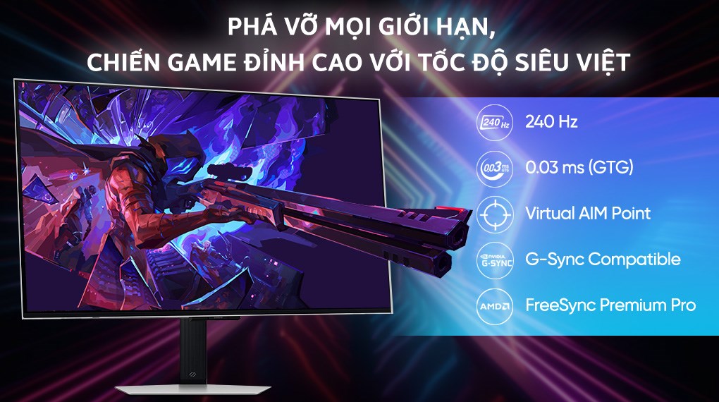 Màn hình Samsung Gaming Odyssey OLED G8 G80SD LS32DG802SEXXV 32 inch/4K/OLED/240Hz/0.03ms