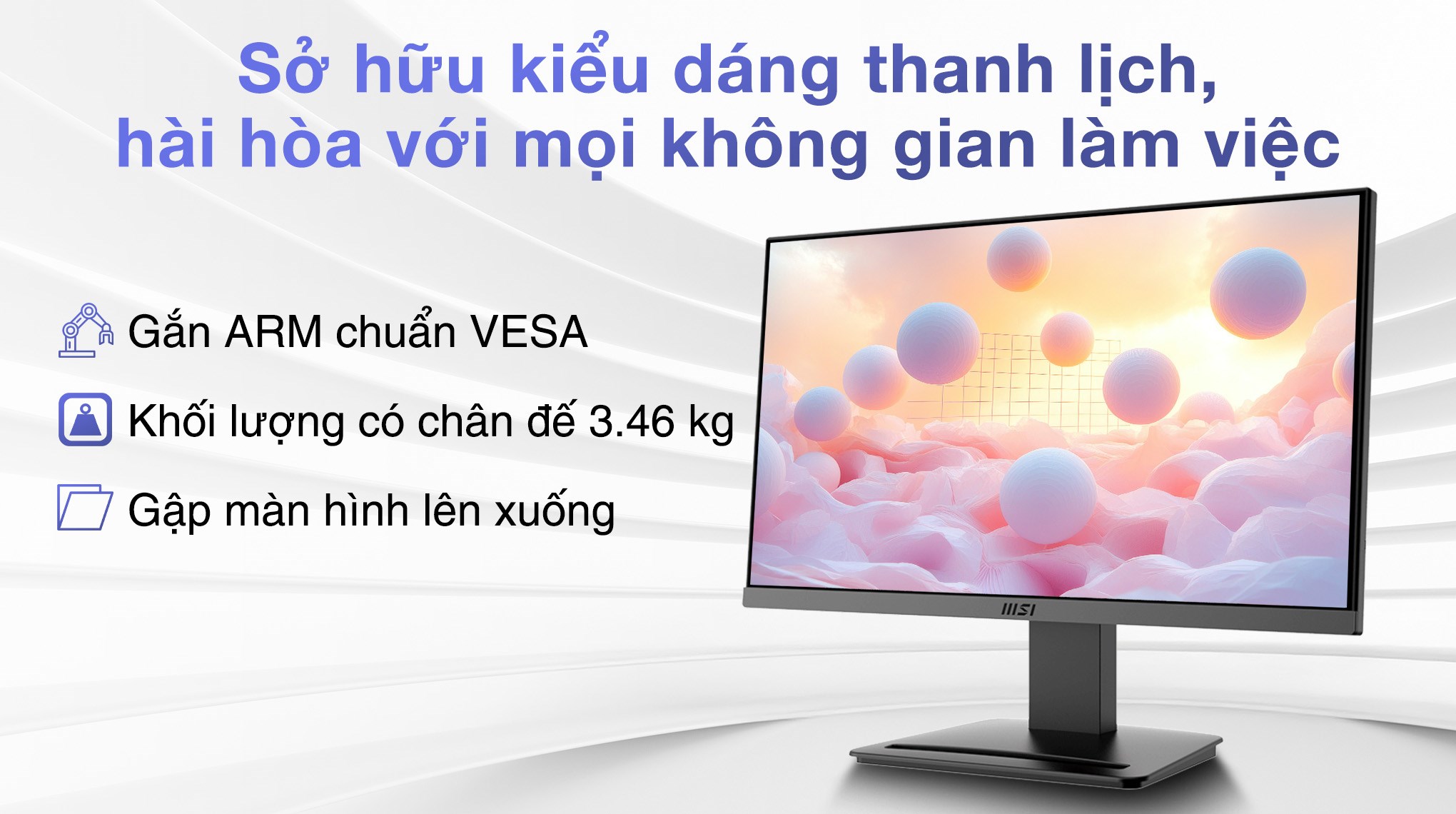 Màn hình MSI PRO MP223 E2 21.45 inch FHD/VA/100Hz/1ms