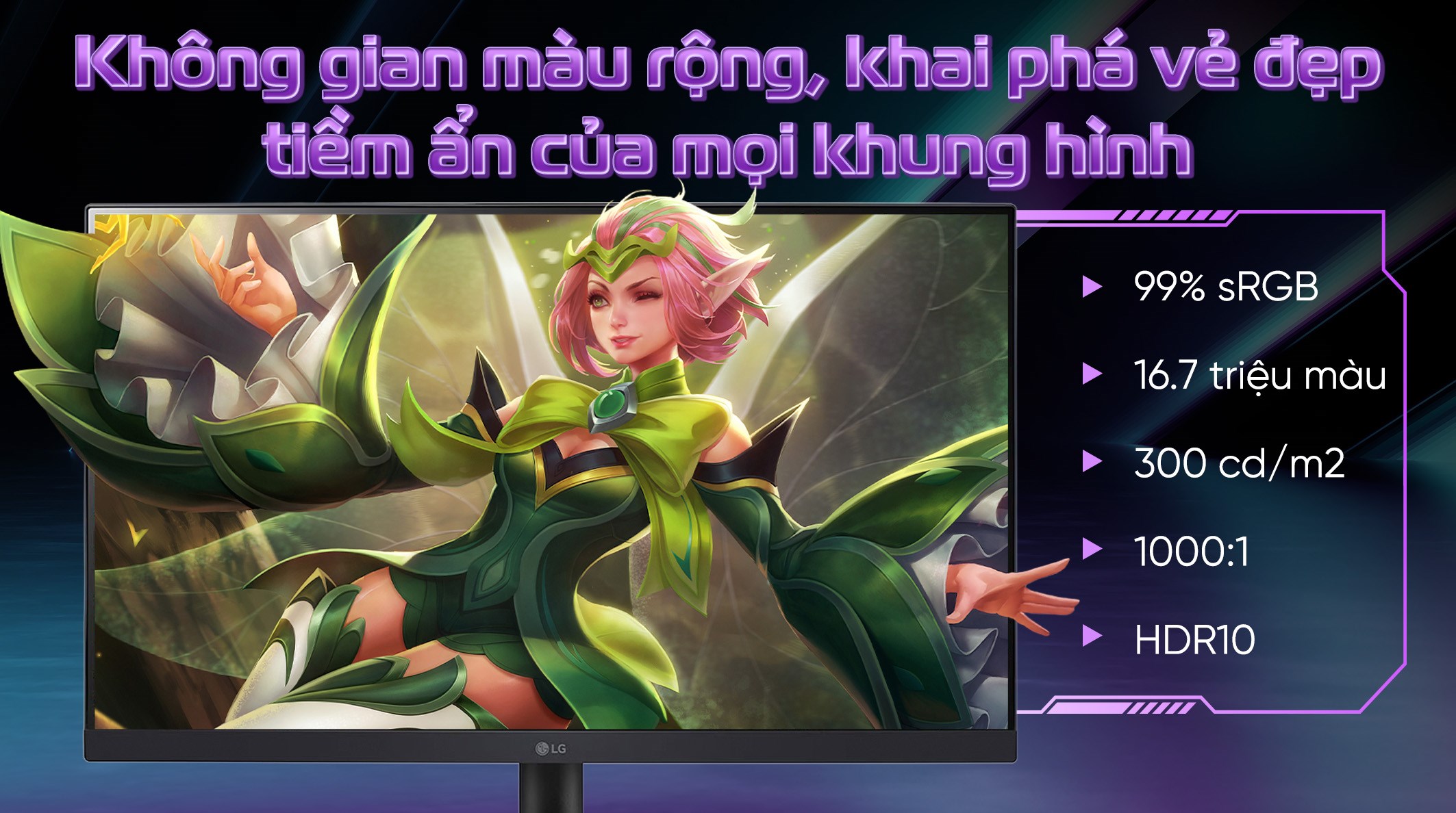 Màn hình Gaming LG UltraGear 24GS60F-B.ATV 23.8 inch FHD/IPS/180Hz/1ms