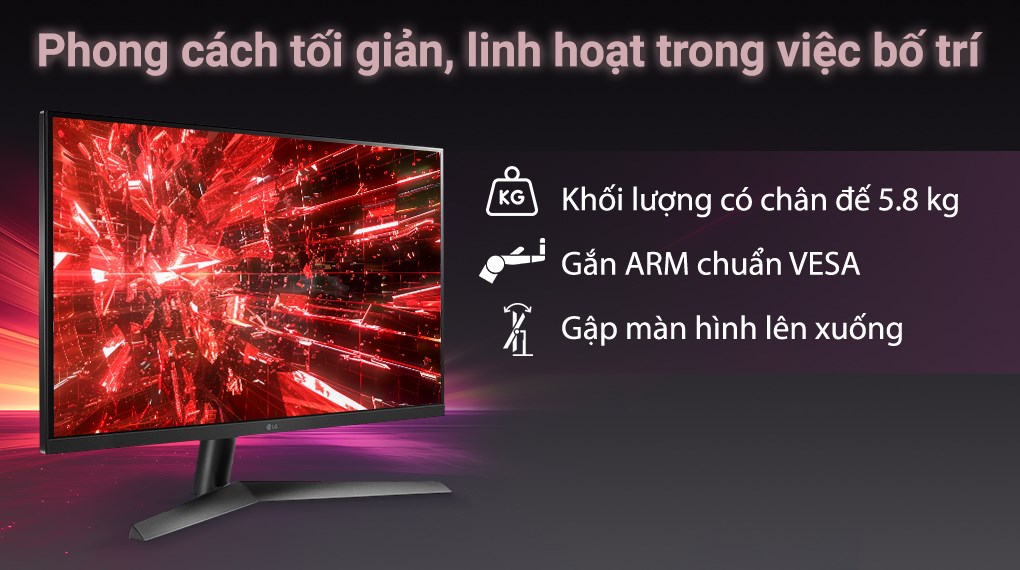 Màn hình Gaming LG UltraGear 27GS60F-B.ATV 27 inch FHD/IPS/180Hz/1ms