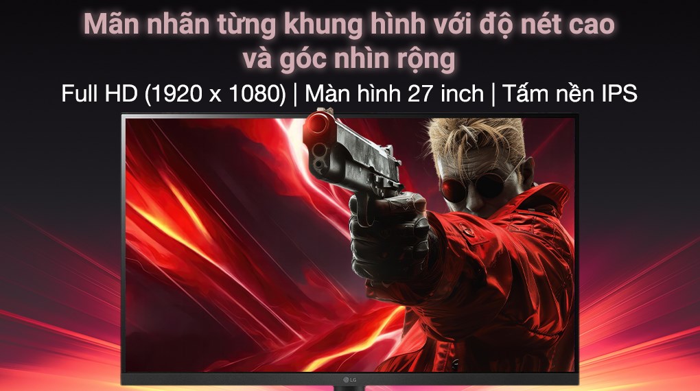 Màn hình Gaming LG UltraGear 27GS60F-B.ATV 27 inch FHD/IPS/180Hz/1ms
