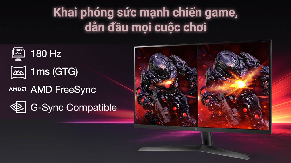 Màn hình Gaming LG UltraGear 27GS60F-B.ATV 27 inch FHD/IPS/180Hz/1ms