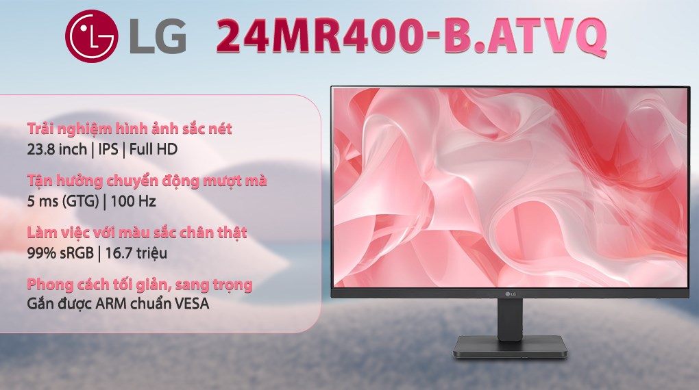 Màn hình LG 24MR400-B.ATVQ 23.8 inch FHD/IPS/100Hz/5ms