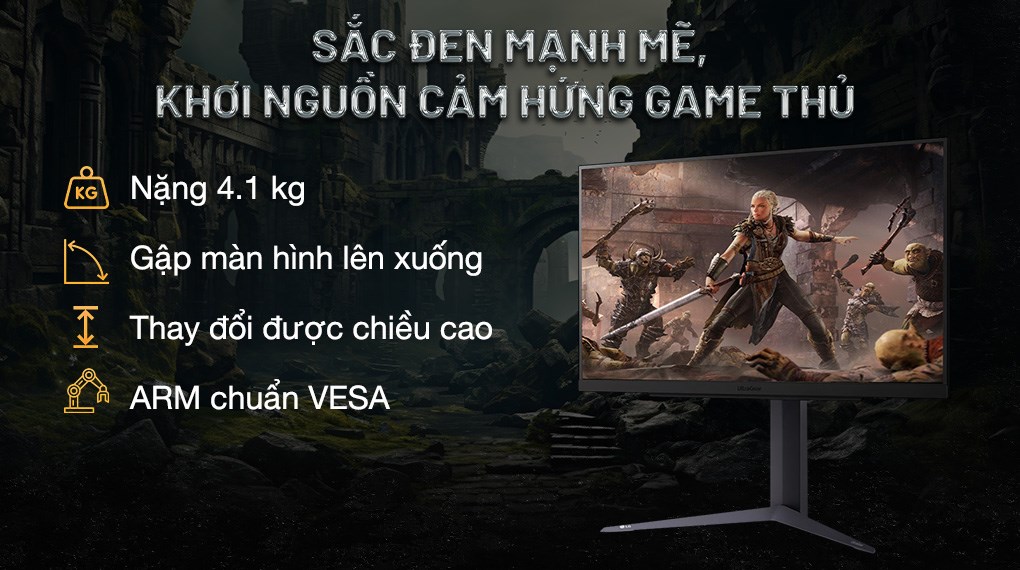 Màn hình Gaming LG UltraGear 27GS75Q-B.ATV 27 inch 2K/IPS/200Hz/1ms