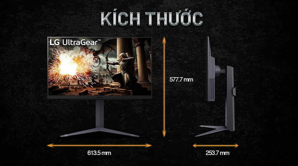 Màn hình Gaming LG UltraGear 27GS75Q-B.ATV 27 inch 2K/IPS/200Hz/1ms