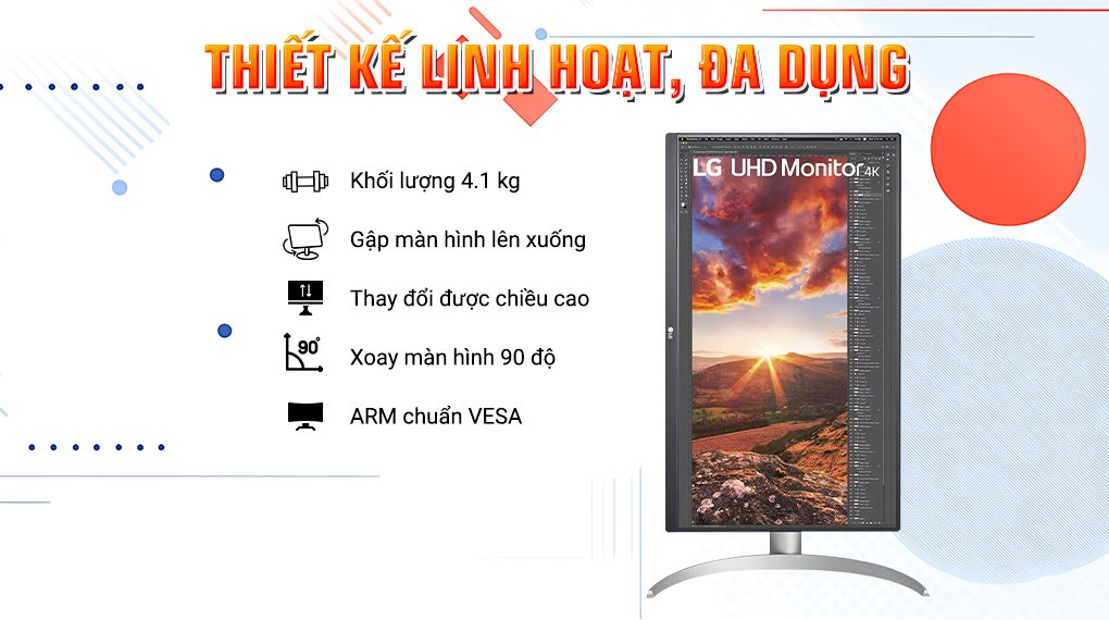 Màn hình LG 27UP850N-W.ATV 27 inch 4K/IPS/60Hz/5ms