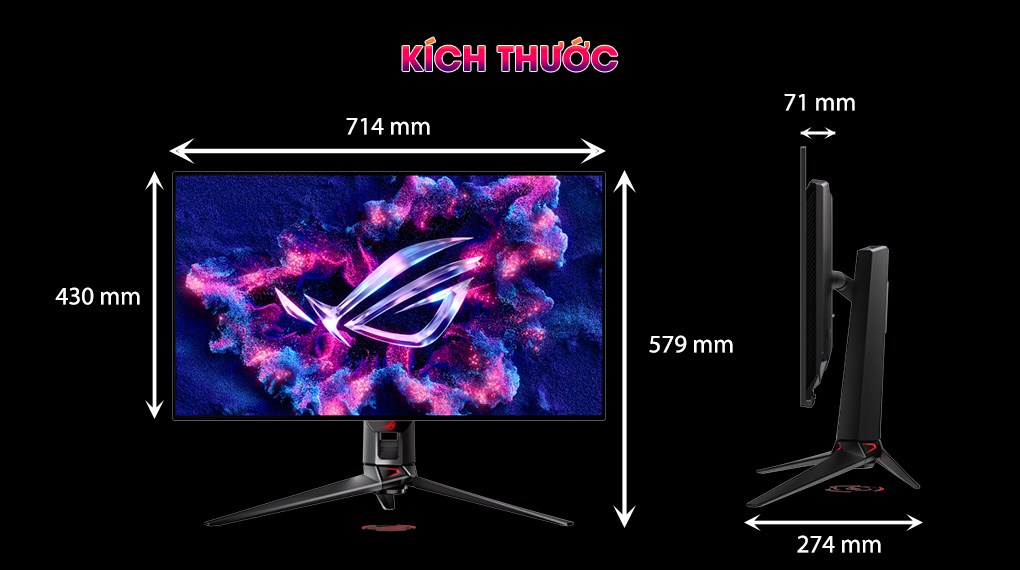 Màn hình Gaming Asus PG32UCDP 31.5 inch 4K/OLED/240Hz/0.03ms