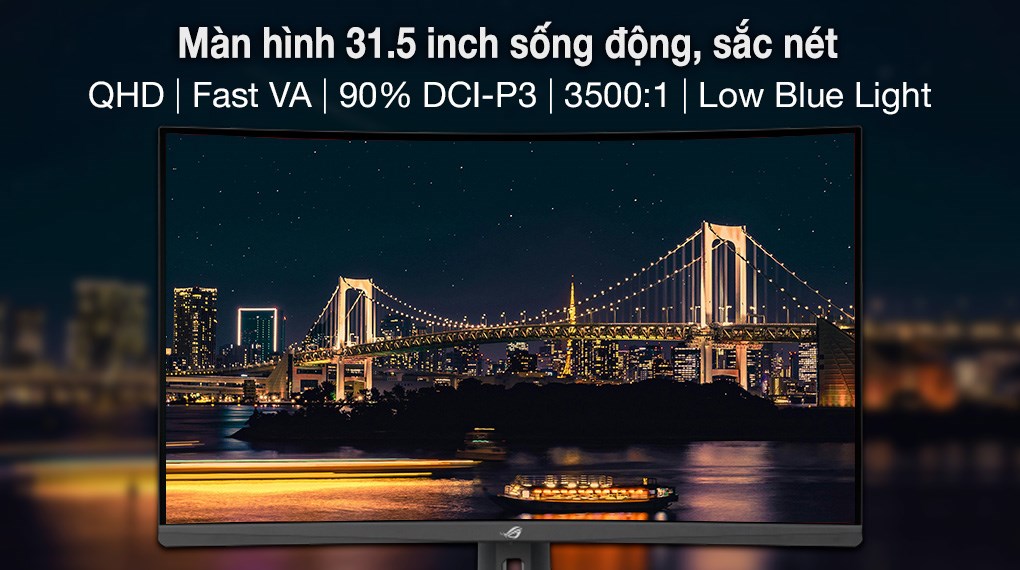 Màn hình Gaming Asus XG32WCS 31.5 inch 2K/Fast VA/180Hz/1ms