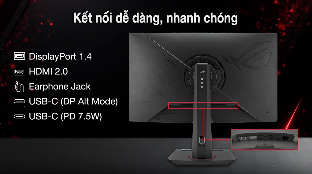 Màn hình Gaming Asus XG32WCS 31.5 inch 2K/Fast VA/180Hz/1ms