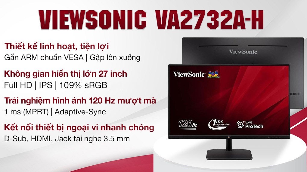 Màn hình Viewsonic VA2732A-H 27 inch FHD/IPS/120Hz/1ms