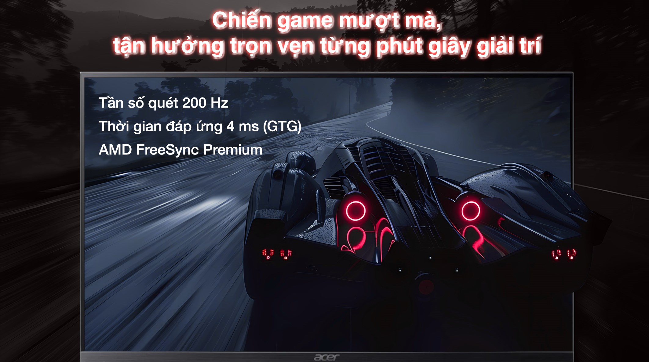 Màn hình Gaming Acer Nitro KG270 X1 27 inch FHD/IPS/200Hz/4ms