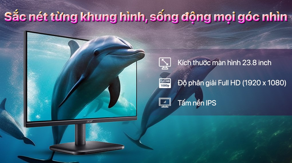 Màn hình Acer EK241Y G 23.8 inch FHD/IPS/120Hz/4ms