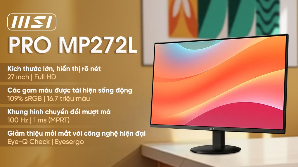 Màn hình MSI PRO MP272L 27 inch FHD/IPS/100Hz/1ms