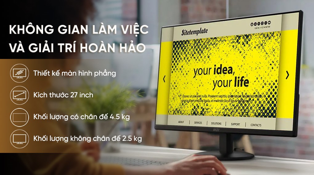 Màn hình MSI PRO MP272L 27 inch FHD/IPS/100Hz/1ms