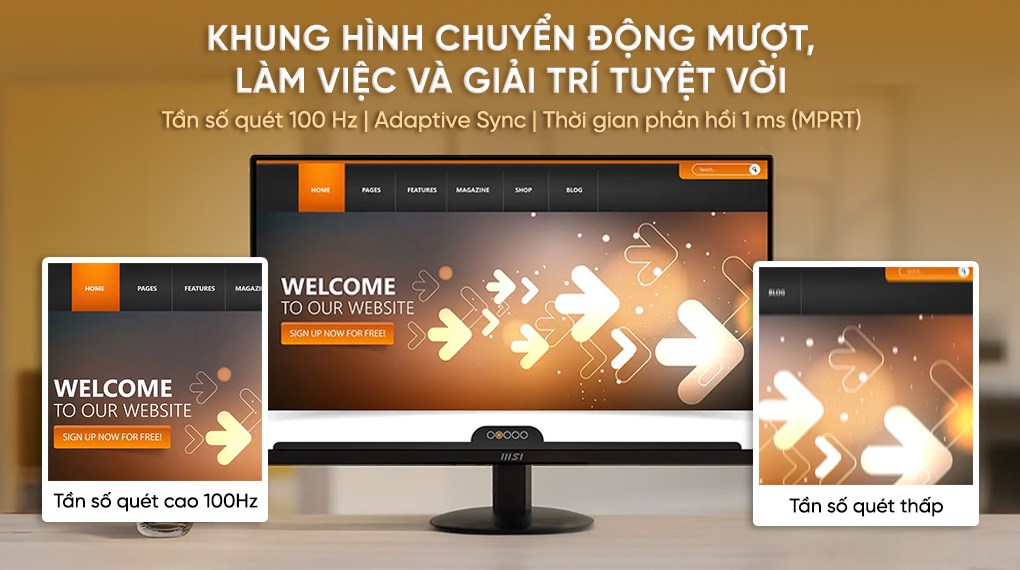 Màn hình MSI PRO MP272L 27 inch FHD/IPS/100Hz/1ms