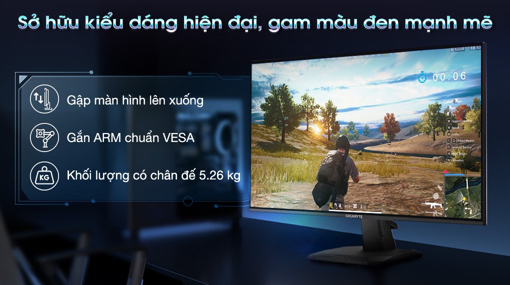 Màn hình Gaming GIGABYTE GS27QA 27 inch 2K/IPS/180Hz/1ms