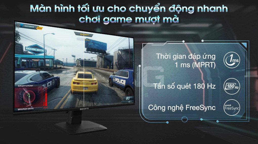 Màn hình Gaming GIGABYTE GS27QA 27 inch 2K/IPS/180Hz/1ms