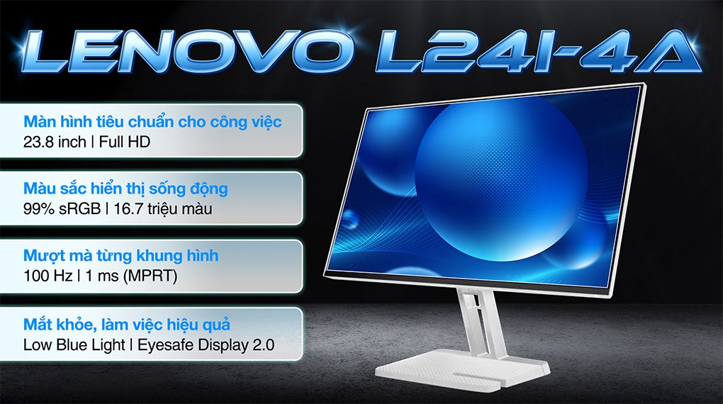 Màn hình Lenovo L24i-4A 23.8 inch FHD/IPS/100Hz/1ms