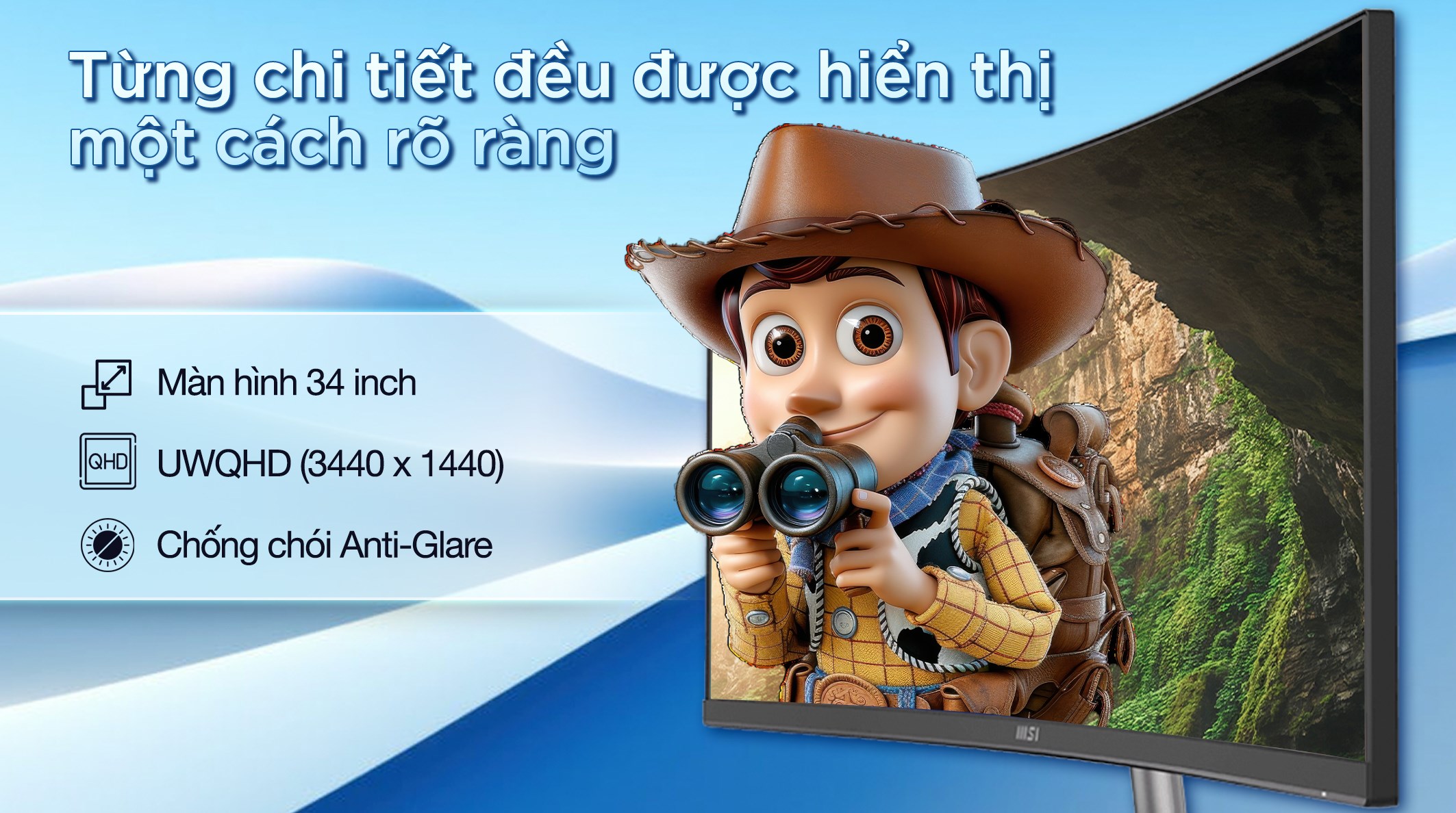 Màn hình MSI PRO MP341CQ 34 inch 3K/VA/100Hz/4ms