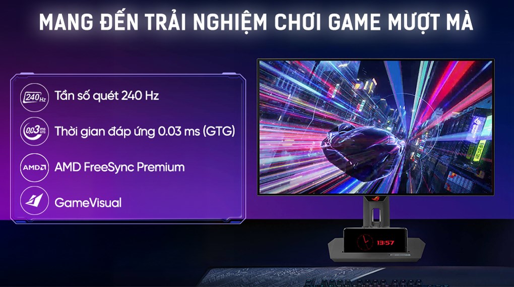 Màn hình Gaming Asus ROG Strix XG27AQDMG 26.5 inch 2K/WOLED/240Hz/0.03ms