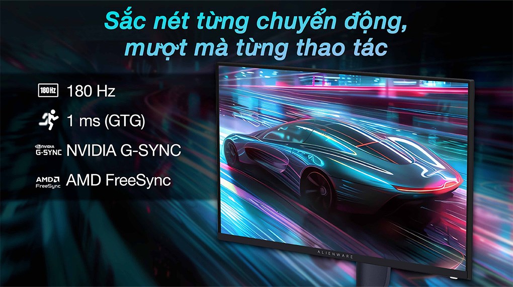 Màn hình Gaming Dell Alienware AW2725DM 27 inch 2K/Fast IPS/180Hz/1ms